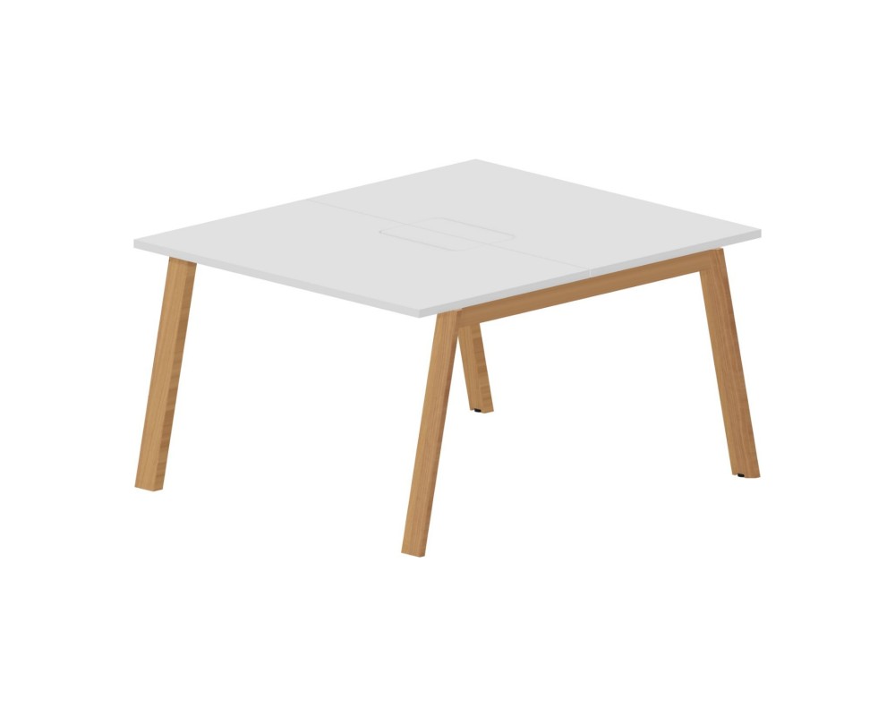 Стол bench отдельный 120х140х75 (меламиновые аутлеты) Артвуд / Artwood Белый/Бук