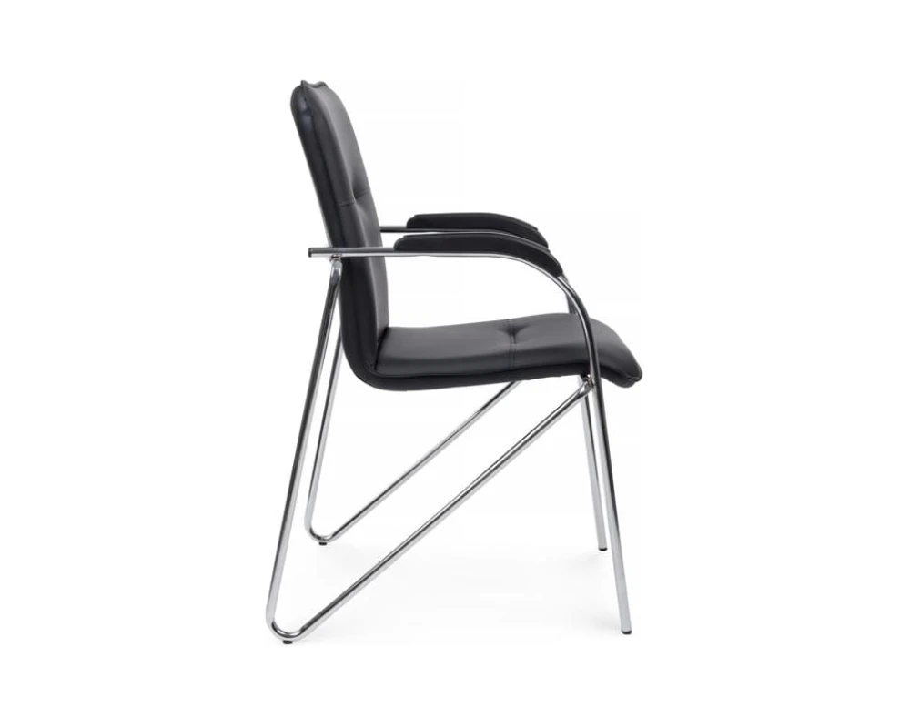 Стул Самба с пластиковыми подлокотниками SMB-03H Хром гальв.