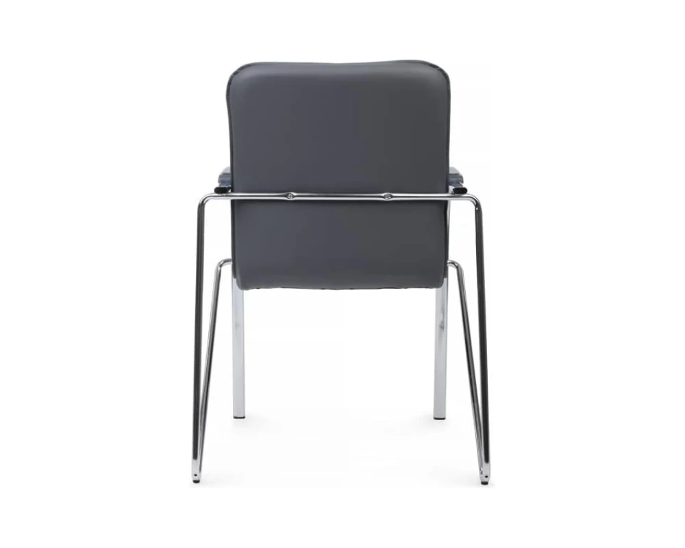 Стул Самба с пластиковыми подлокотниками SMB-03H Хром гальв.