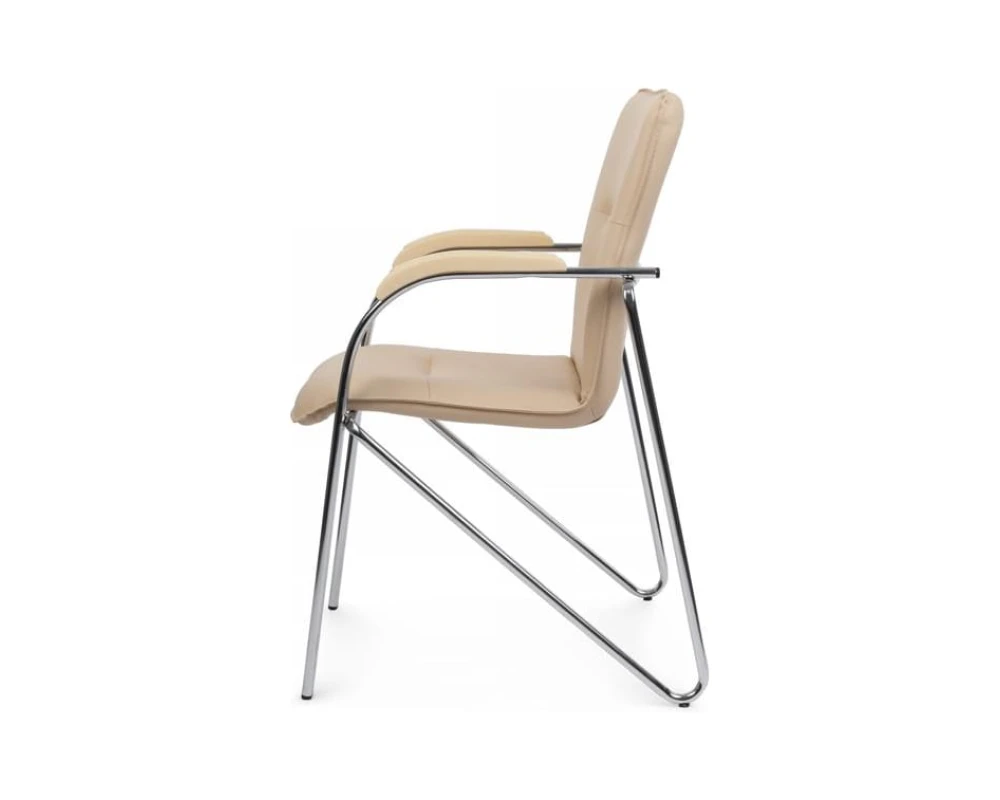 Стул Самба с пластиковыми подлокотниками SMB-03H Хром гальв.