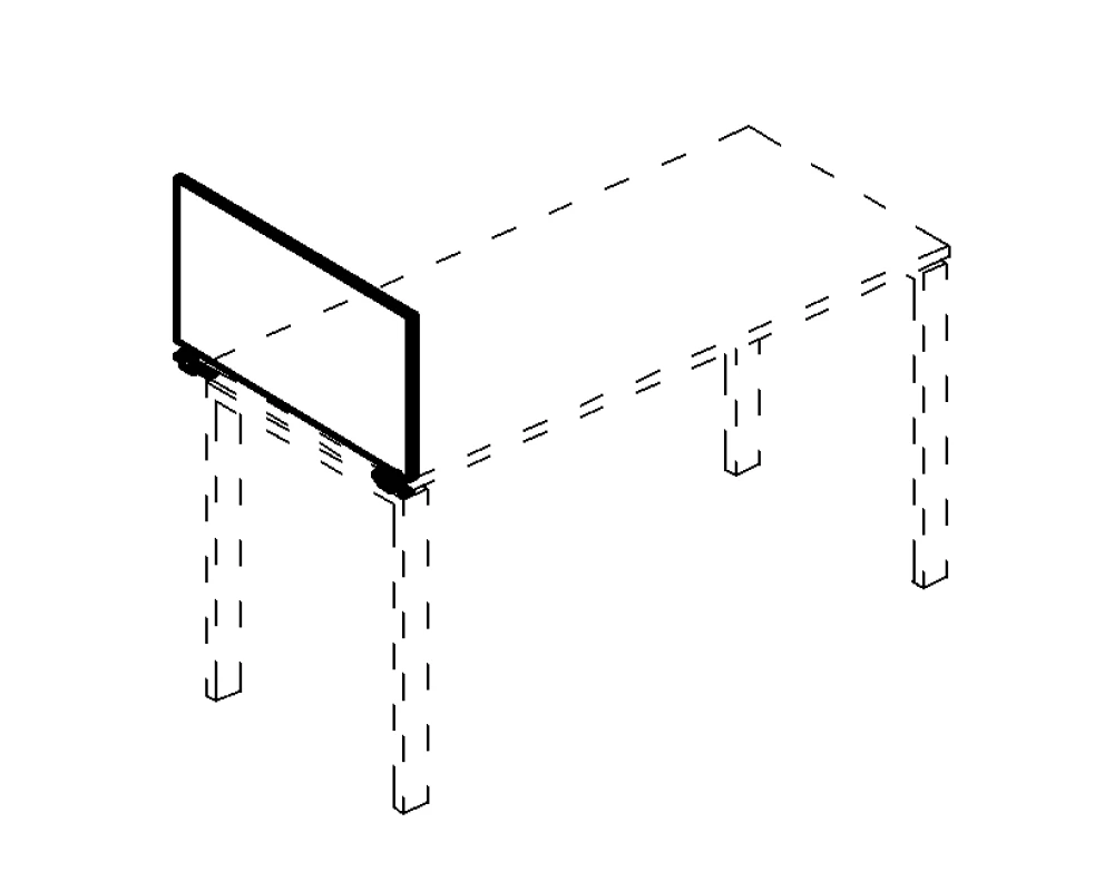 Экран настольный боковой/промежуточный ДСП с кронштейнами A4.PRO
