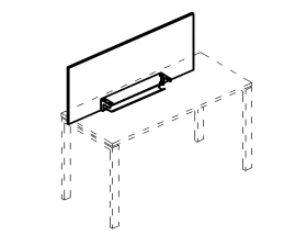 Экран настольный фронтальный для стола 180 с кабель-каналом A4.PRO images