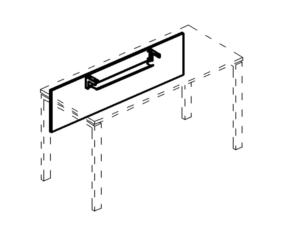 Экран стола 100 с кабель-каналом A4.PRO
