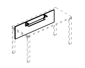 Экран стола 100 с кабель-каналом A4.PRO images