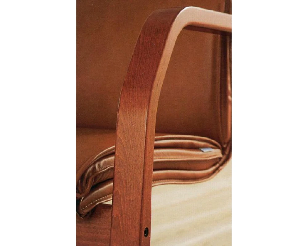 Кресло ЛОНДОН В, кожа, дерево