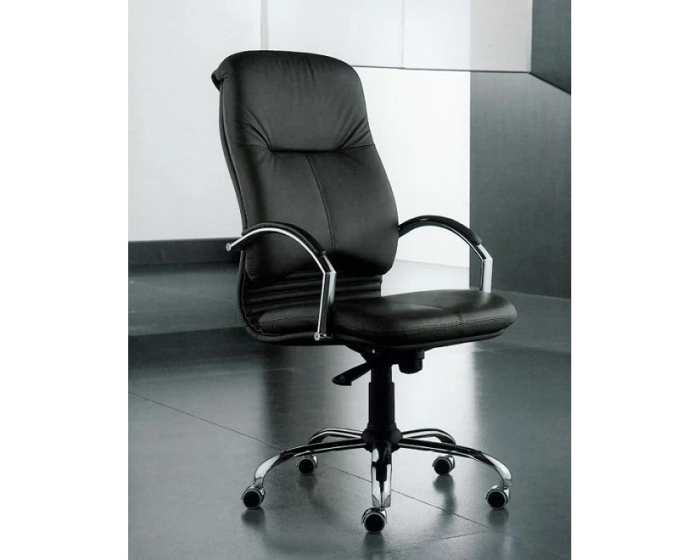 Кресло МАРА П, кожа, хром