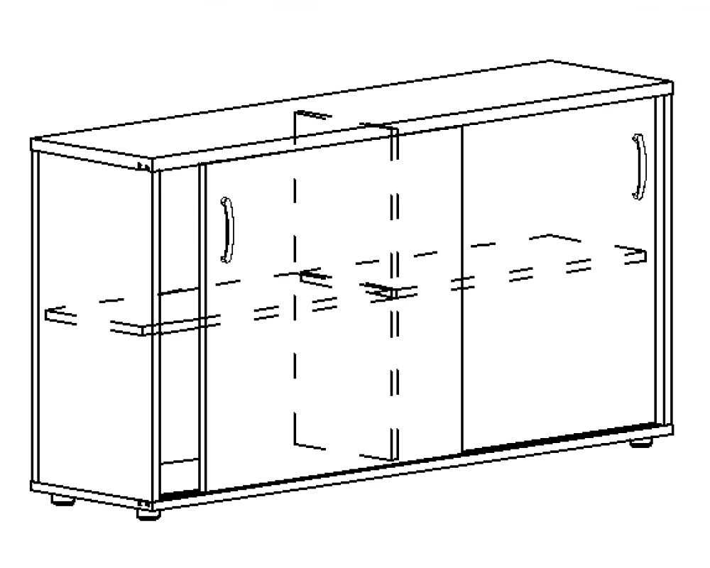 Шкаф-купе низкий (для 2-х столов 60) Albero
