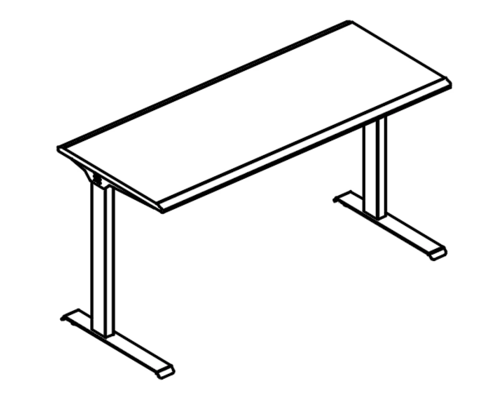 Стол письменный 160 на каркасе МL 2 скоса Alta ML