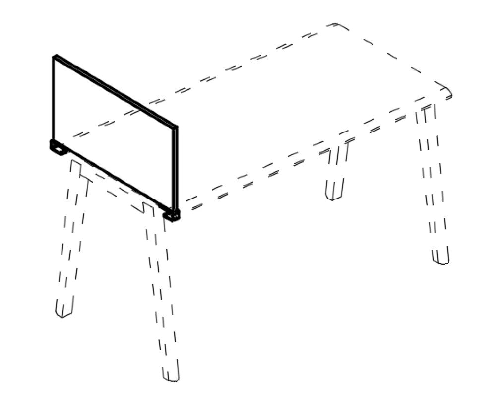 Экран настольный ДСП торцевой для стола 60 Alta MT