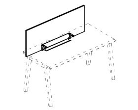 Экран настольный фронтальный для стола 160 с кабель-каналом Alta MT images