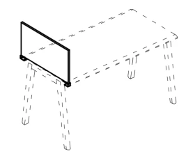 Экран настольный торцевой ДСП для стола 70 Alta MT images