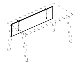 Экран стола защитный ДСП для стола 160 Alta MT images