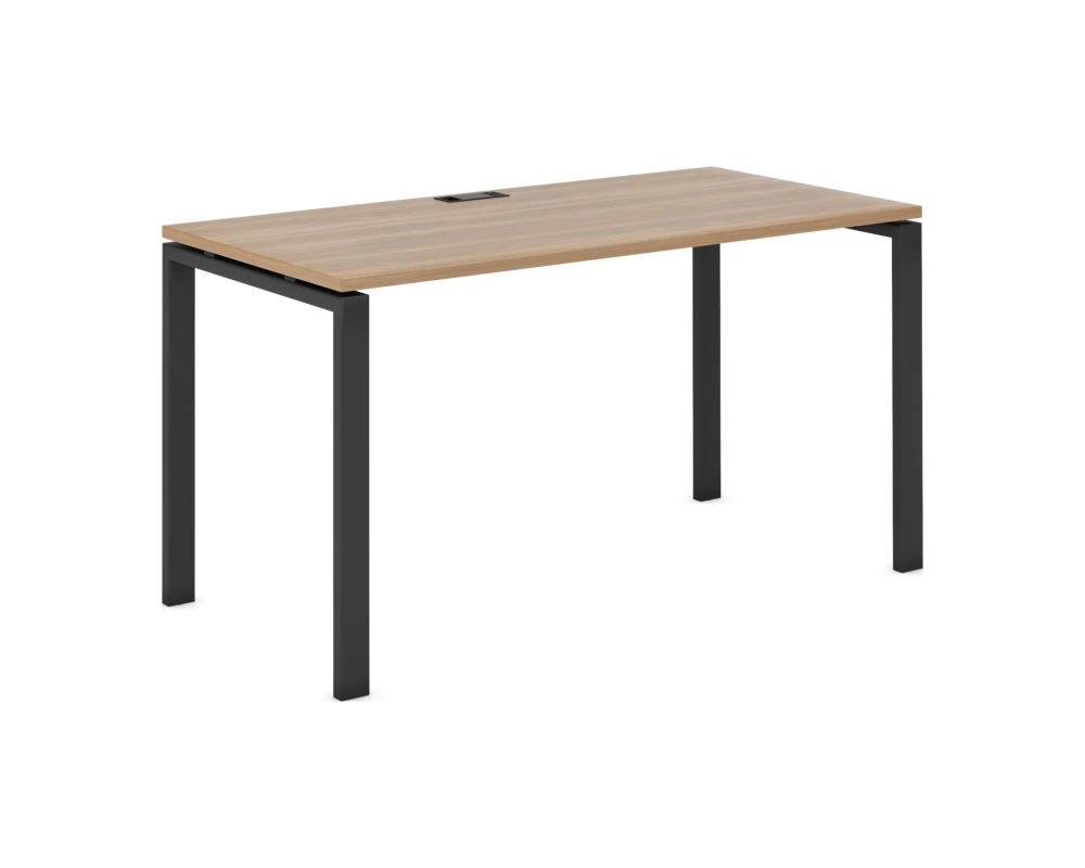 Стол письменный на П-образном м/к 60х30 заглушка кабель-канала антрацит 1200x700x750 Эвалюшн / Evolution Дуб честерфилд/Антрацит