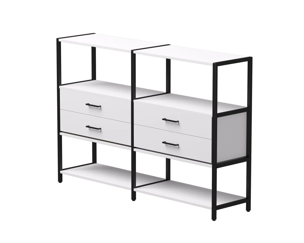 Набор стеллажных систем №2 1635x385x1120 Everprof ЭВО / EVO Белый/Черный