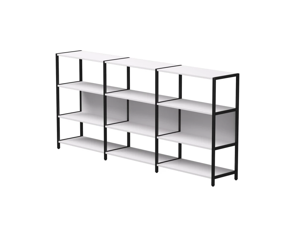 Набор стеллажных систем №3 2440x385x1120 Everprof ЭВО / EVO Белый/Черный