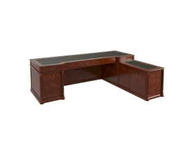 Стол руководителя матовый, кожа, правый 2500х1900х780 Artmoble images