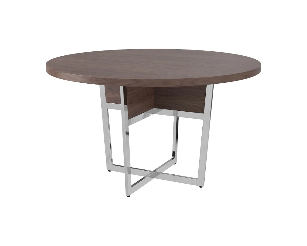 Стол для совещаний матовый, хром. опоры 1300х1300х750 Gallery