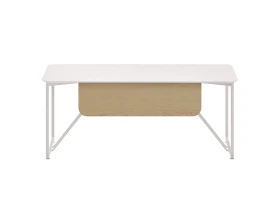 Стол руководителя с передней панелью лакированный 1300х450х12 Infinity images