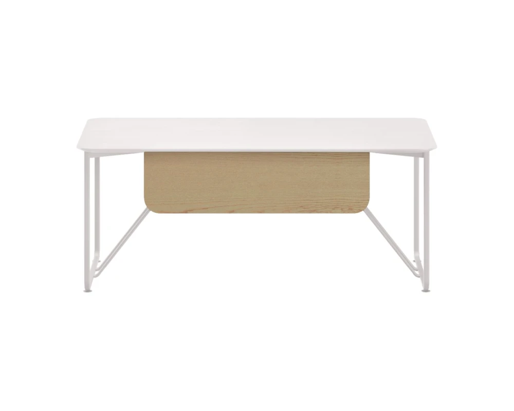 Стол руководителя с передней панелью матовый 1300х450х12 Infinity