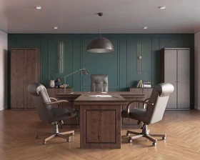 Кабинет руководителя Берн / Bern Дуб апрельский; Дуб атланта; Темный орех images