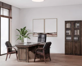 Кабинет руководителя Берн / Bern Дуб апрельский; Дуб атланта; Темный орех images