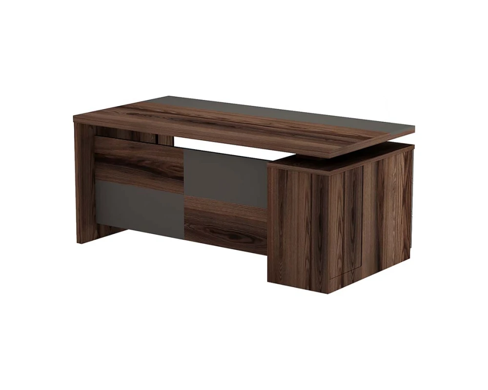 Стол руководителя левый Форт / Fort Дезира темная