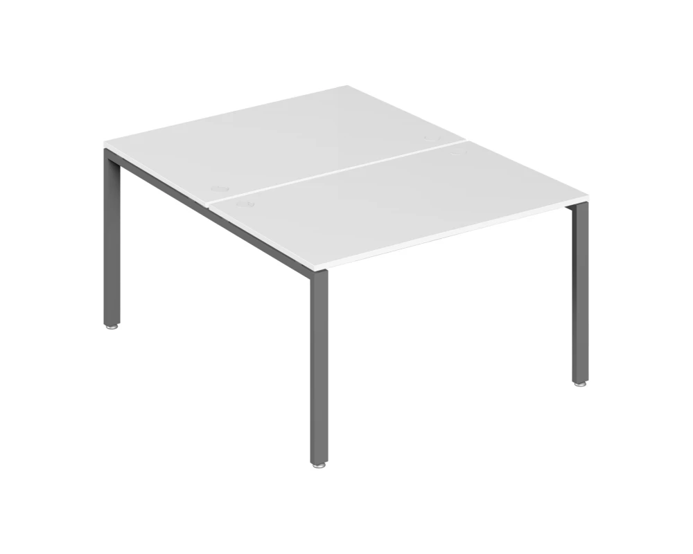 Бенч-система на 2 места 120x123x75 Тренд Метал / Trend Metal Белый