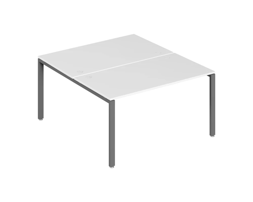 Бенч-система на 2 места 140x123x75 Тренд Метал / Trend Metal Белый