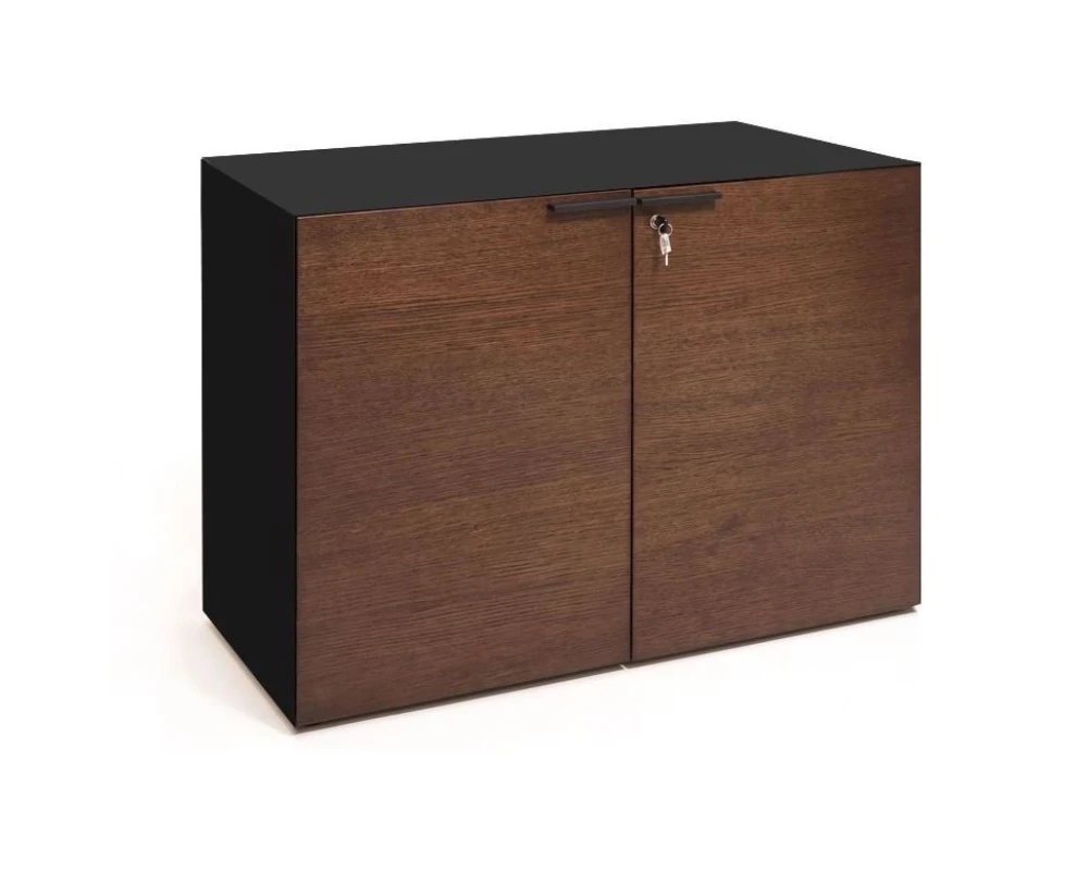 Греденция 2 двери 100x46x78,6 Rail Дуб табак/Черный