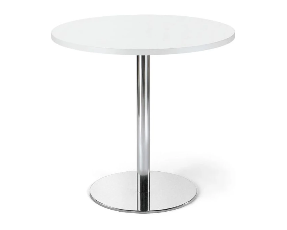 Стол D80x75 Cafe Белый/Хром