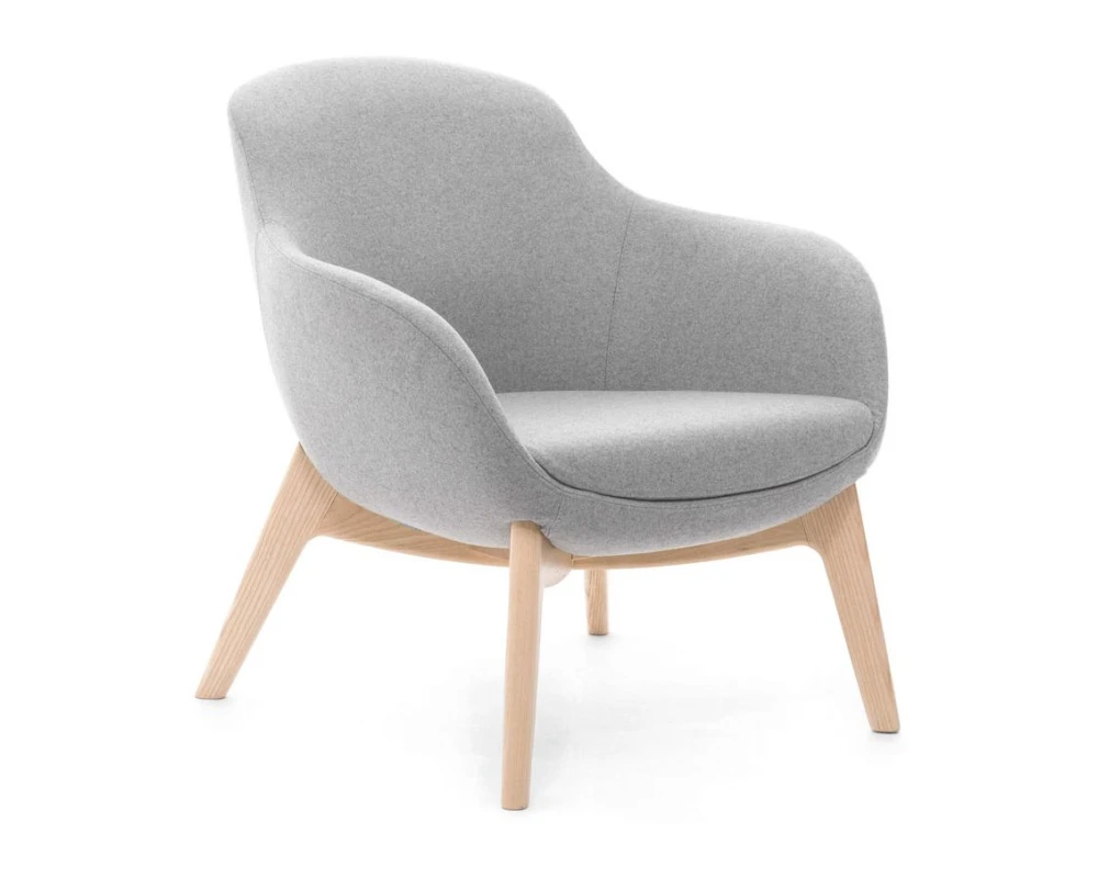 Кресло Noble Wood Войлок, Серый