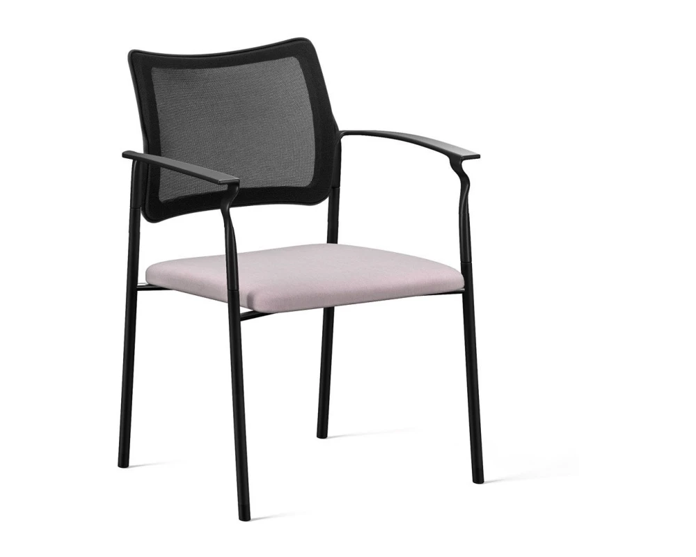 Кресло Pinko Mesh Black на опорах подлокотники Сетка/Ткань, Черный/Серый