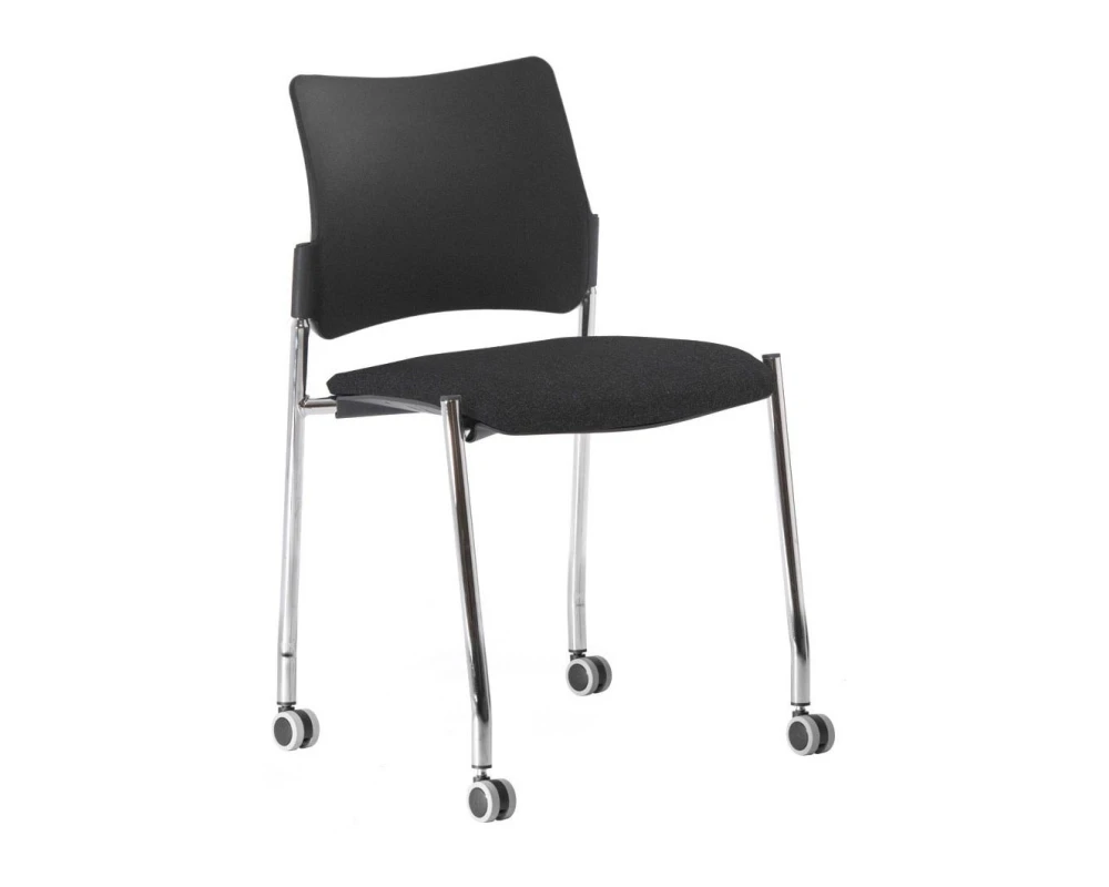 Кресло Pinko на колесах Пластик/Ткань, Черный