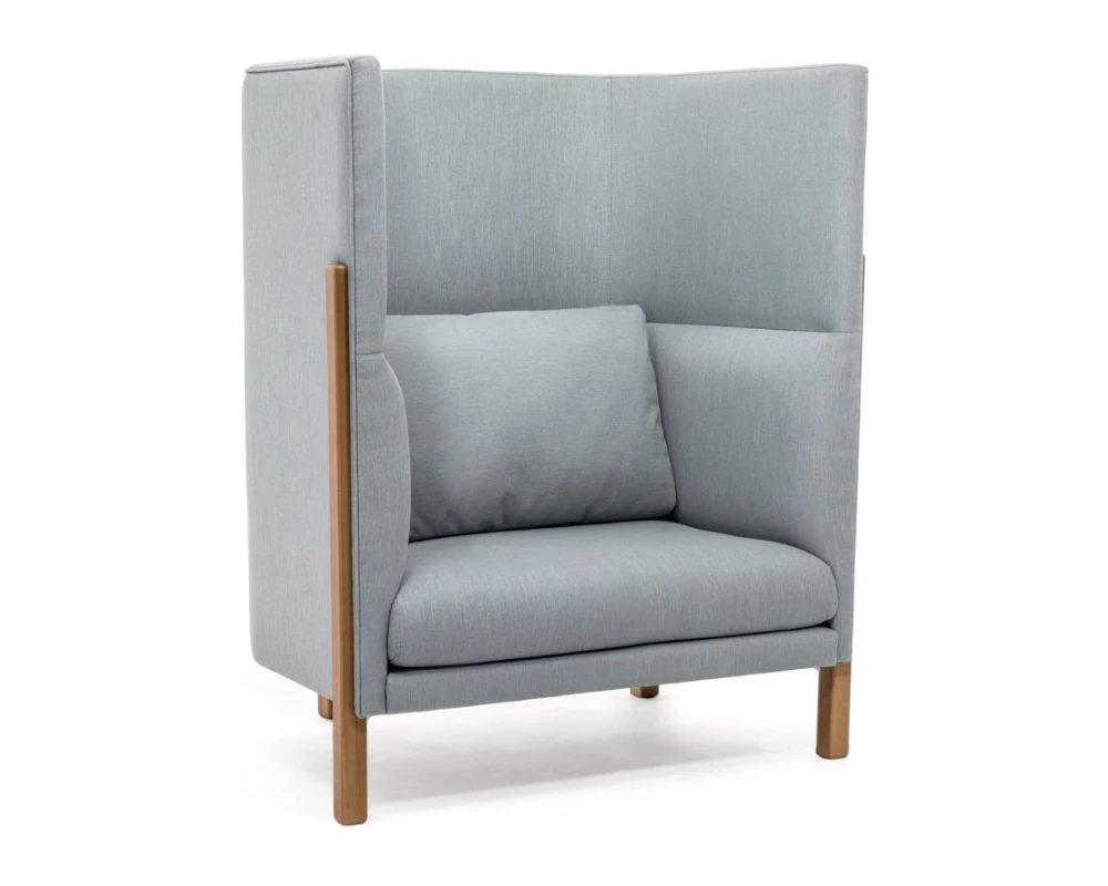 Кресло Tordino высокое Ткань, Серо-голубой