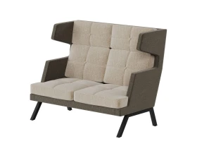 Диван двухместный высокий с декором из пуговиц Алдо / Aldo images