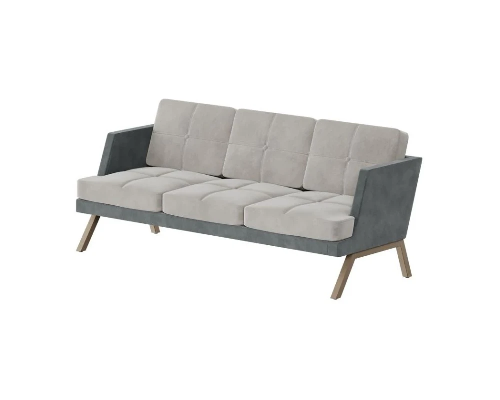 Диван трехместный с декором из пуговиц Алдо / Aldo