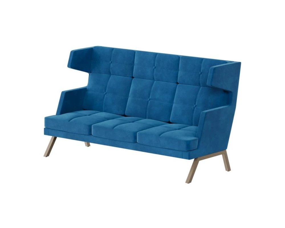 Диван трехместный высокий с декором из пуговиц Алдо / Aldo