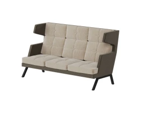 Диван трехместный высокий с декором из пуговиц Алдо / Aldo images