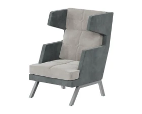 Кресло высокое с декором из пуговиц Алдо / Aldo images