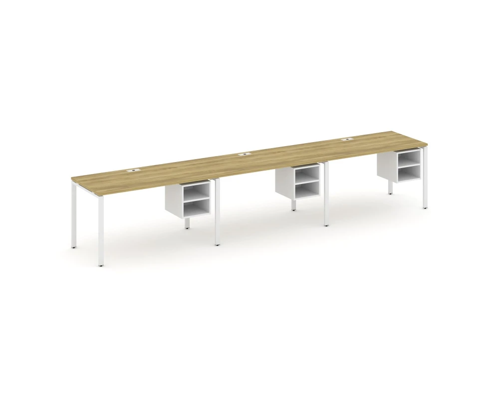 Рабочая станция односторонняя с подвес. тумбами 3 места CN.ORS-127 4140x720x750 Концепт / Concept