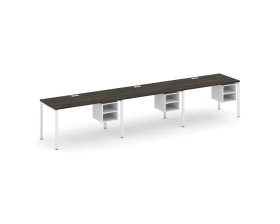 Рабочая станция односторонняя с подвес. тумбами 3 места CN.ORS-127 4140x720x750 Концепт / Concept images