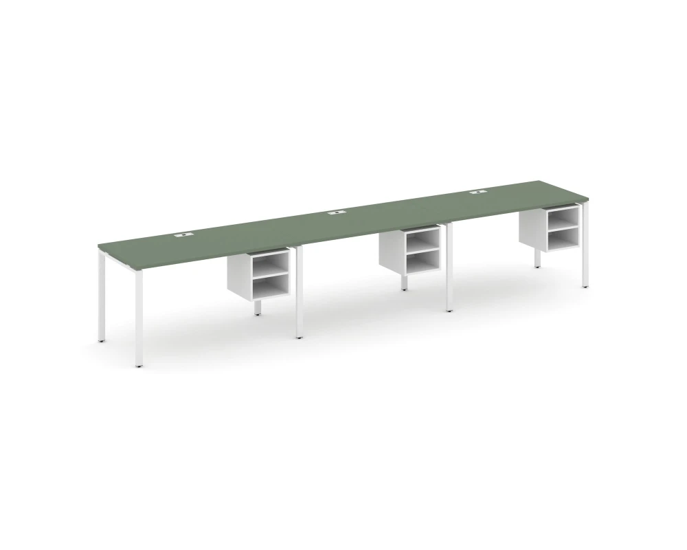 Рабочая станция односторонняя с подвес. тумбами 3 места CN.ORS-127 4140x720x750 Концепт / Concept