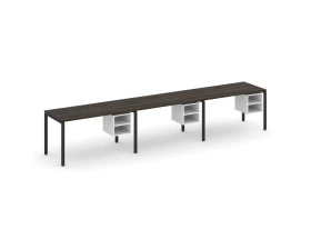 Рабочая станция односторонняя с подвес. тумбами 3 места CN.ORS-127 4140x720x750 Концепт / Concept images