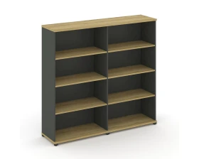 Стеллаж 2 широкие секции, 4 ниши CN.STS-420 1668x420x1554 Концепт / Concept images