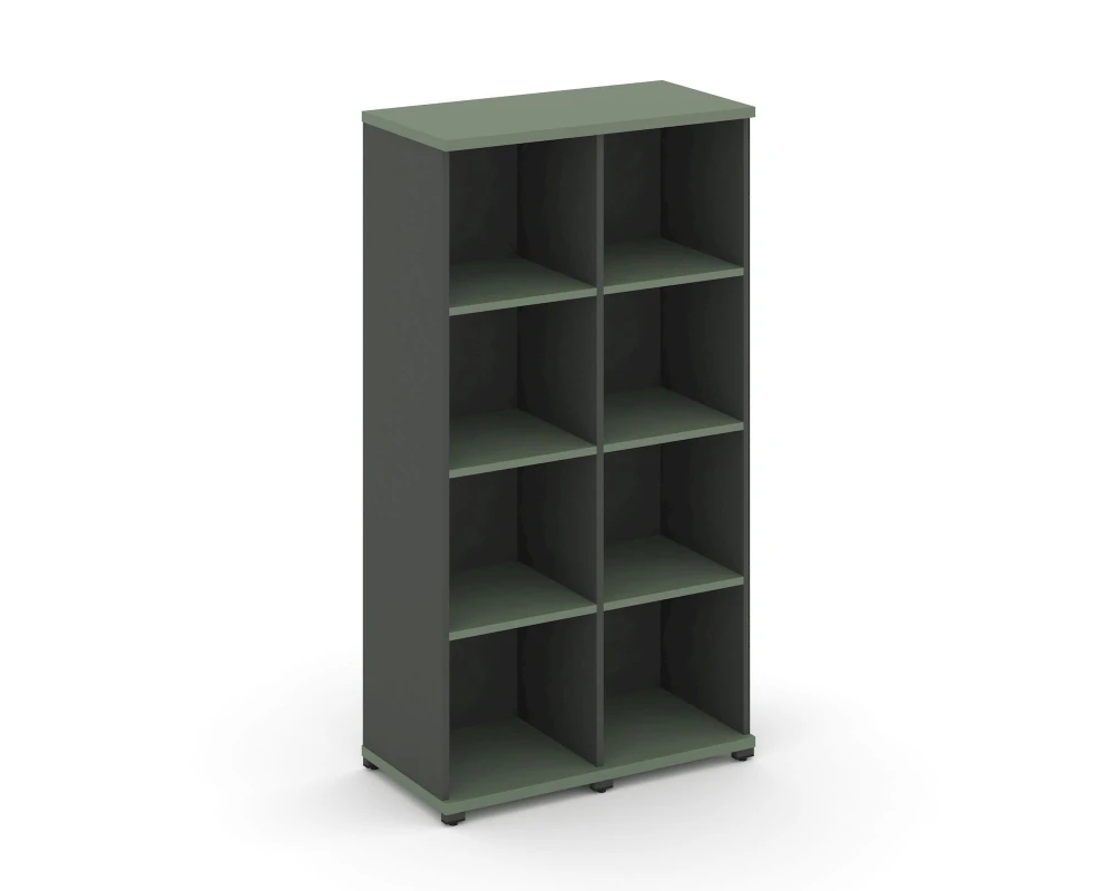 Стеллаж 2 узкие секции, 4 ниши CN.STU-420 836x420x1554 Концепт / Concept