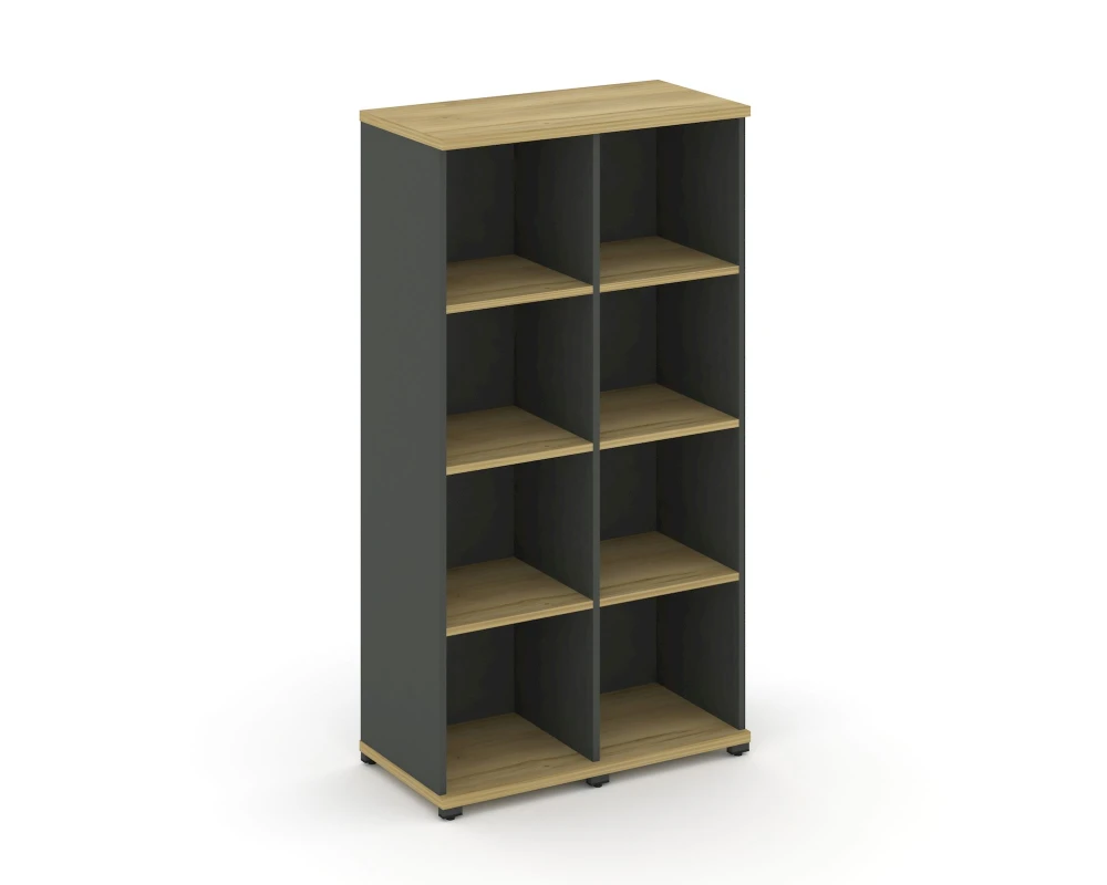Стеллаж 2 узкие секции, 4 ниши CN.STU-420 836x420x1554 Концепт / Concept