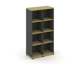 Стеллаж 2 узкие секции, 4 ниши CN.STU-420 836x420x1554 Концепт / Concept images