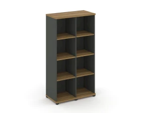 Стеллаж 2 узкие секции, 4 ниши CN.STU-420 836x420x1554 Концепт / Concept images