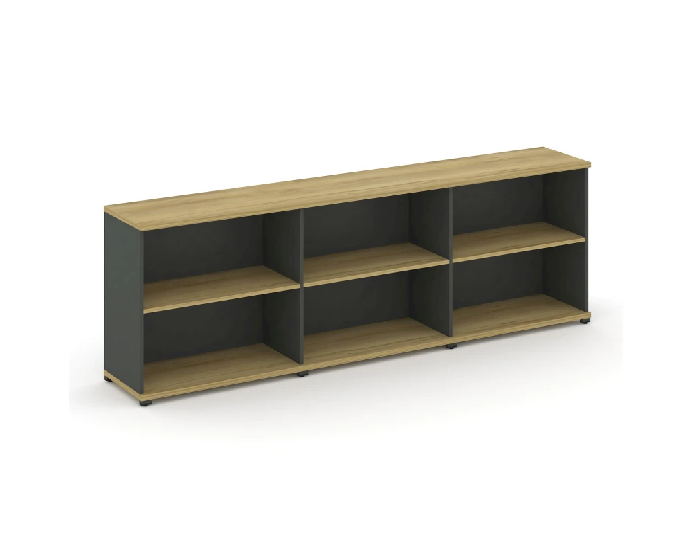 Стеллаж 3 широкие секции, 2 ниши CN.STS-230 2500x420x818 Концепт / Concept