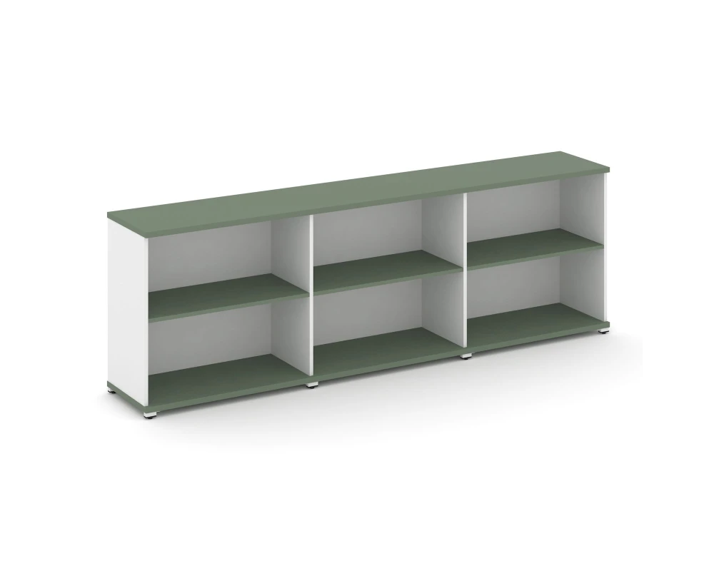 Стеллаж 3 широкие секции, 2 ниши CN.STS-230 2500x420x818 Концепт / Concept
